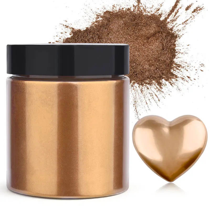 Resin Pigment Powder - 50G/Botol Bubuk Glitter Metalik Warna Emas