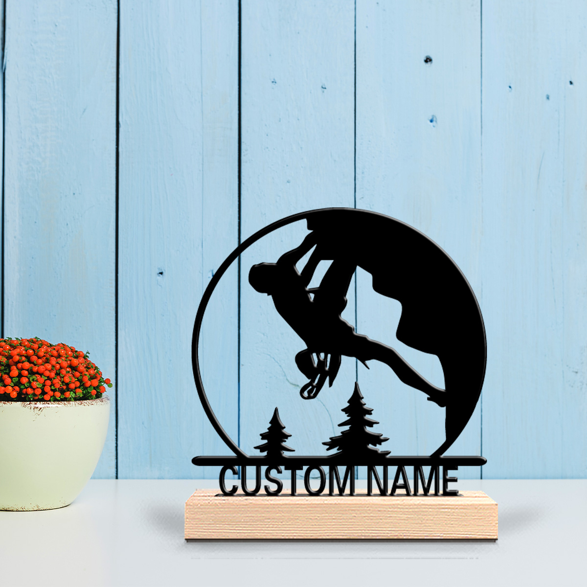 Art Craft Wood - 1 buah Patung Logam dengan Nama