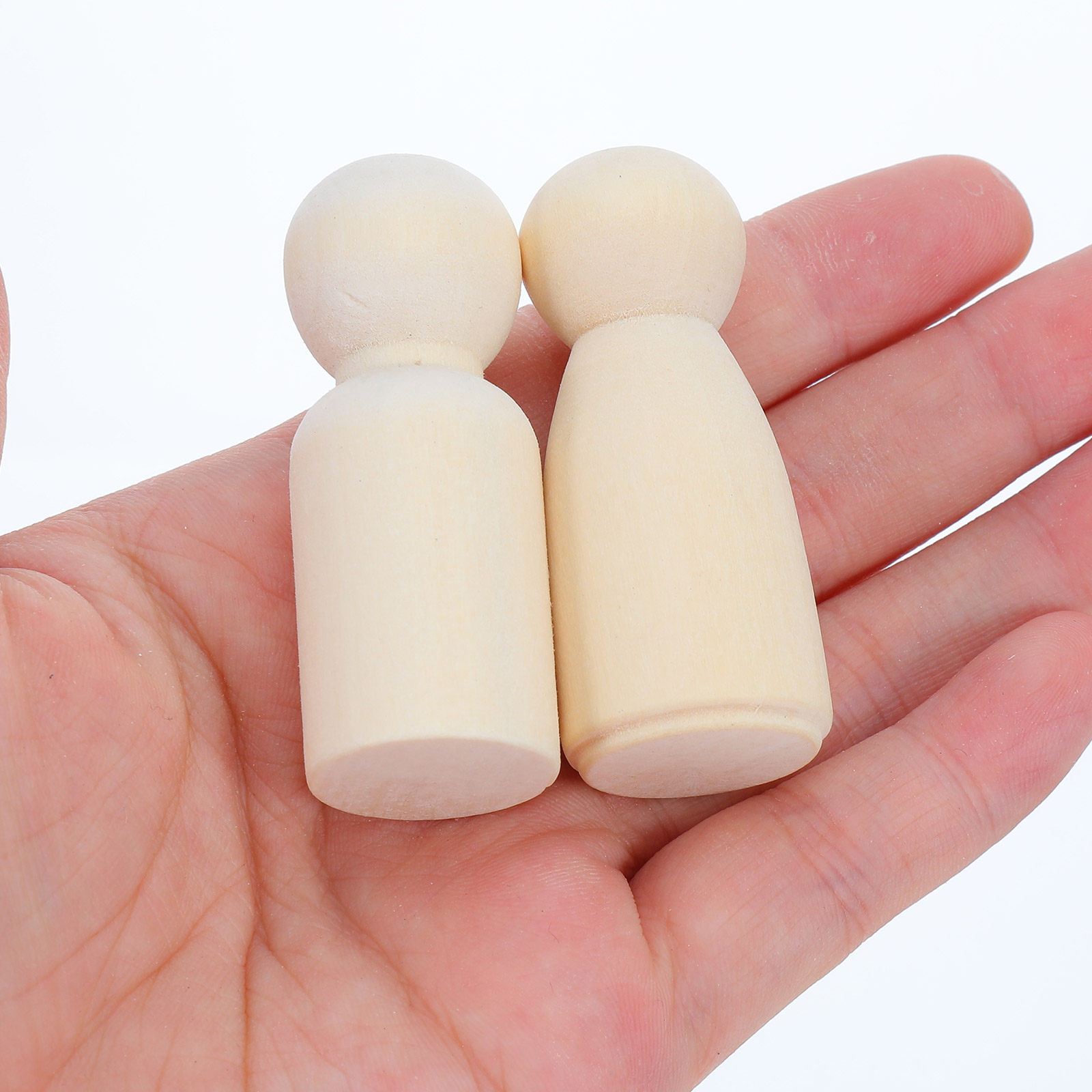 Art Craft Wood - 40 Buah Figur Kayu Polos Tanpa