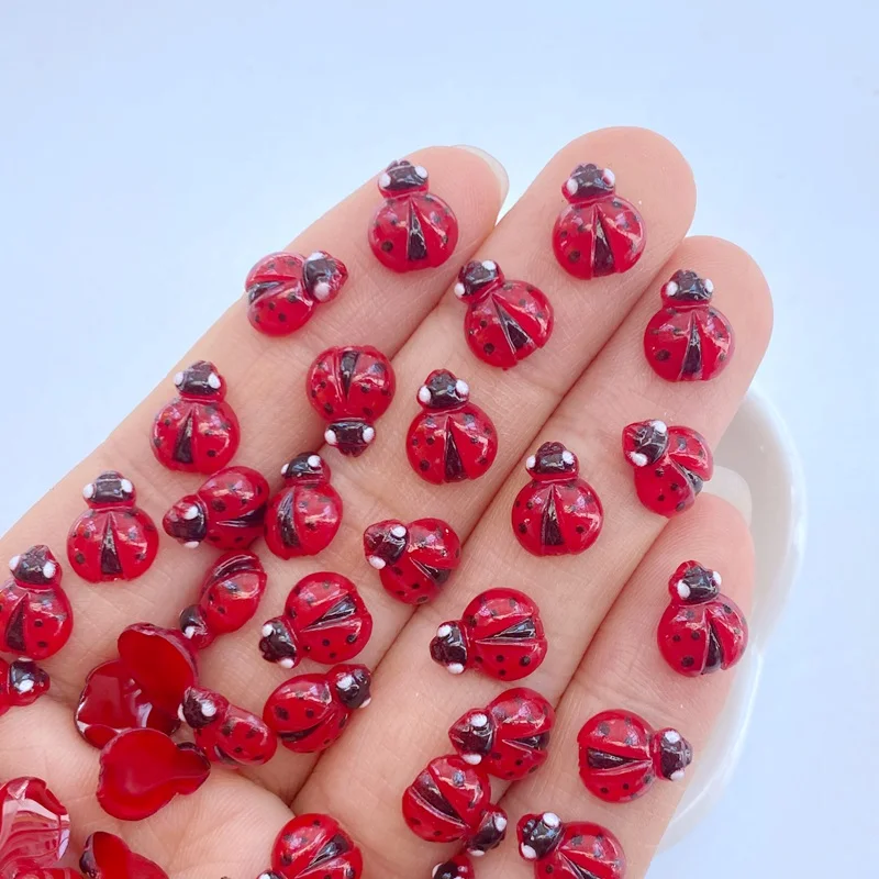 Art Craft Ladybug - 50 buah Aksesori seni kuku baru