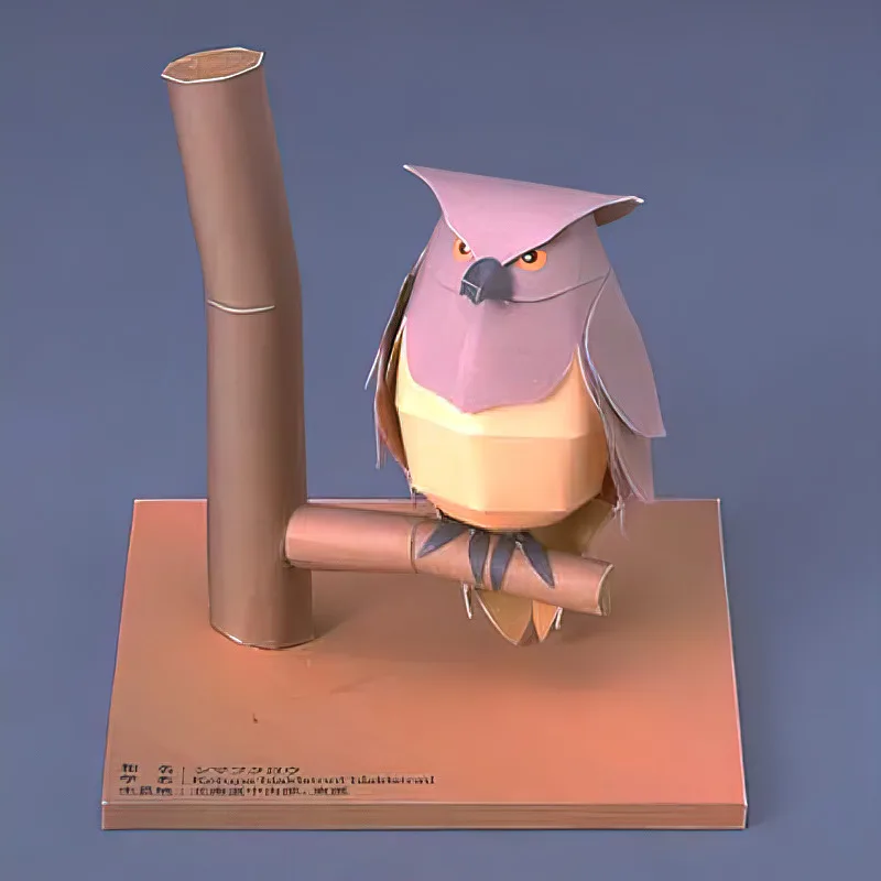 Art Craft With Cardboard - Blakiston ikan burung hantu Origami seni