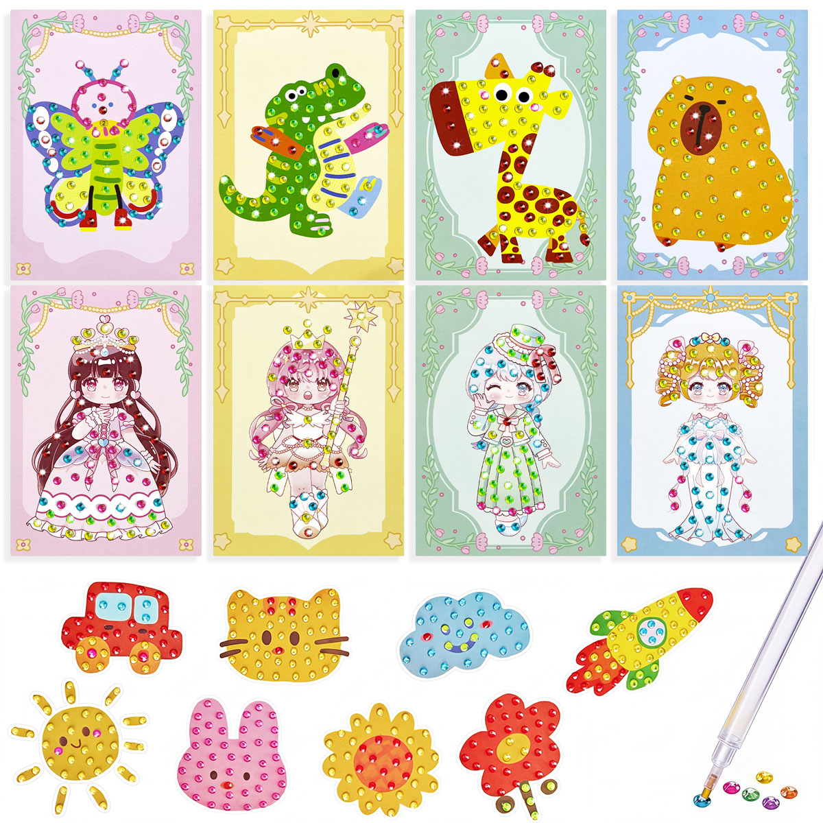 Art And Craft Numbers - 16 Pcs Perlengkapan Gem Kit DIY