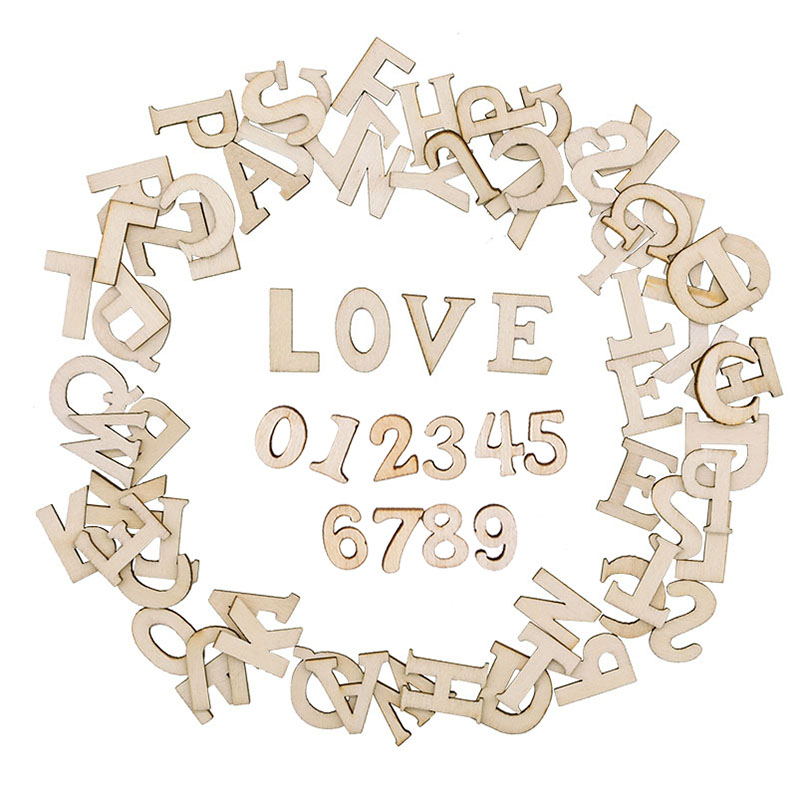 Art And Craft Numbers - 100pcs Kayu Alfabet Bahasa Inggris Dekoratif