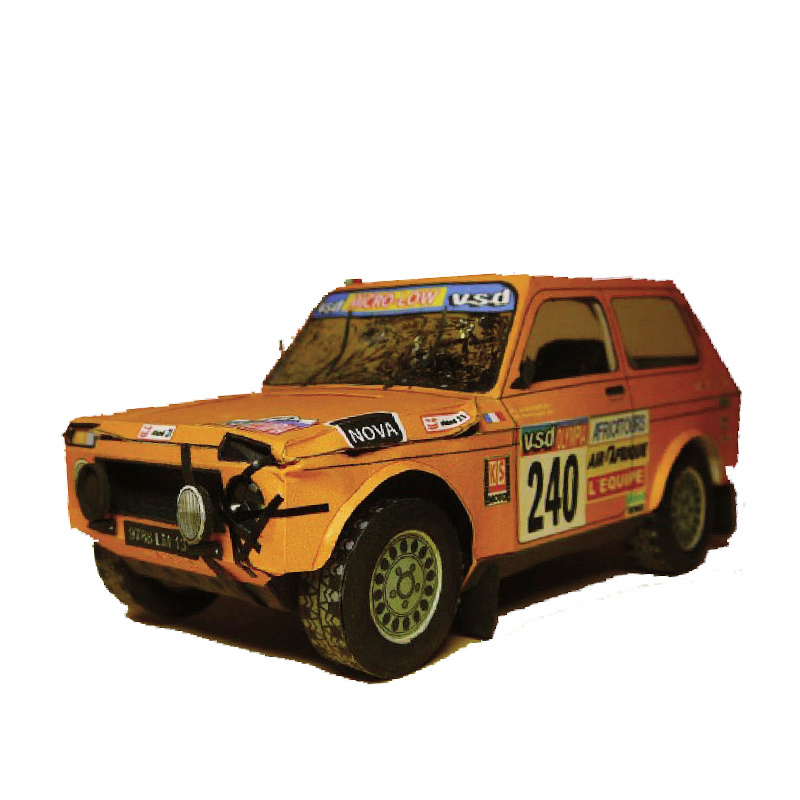 Art Craft With Cardboard - LADA NIVA 1985 1:32 Dakar Mobil