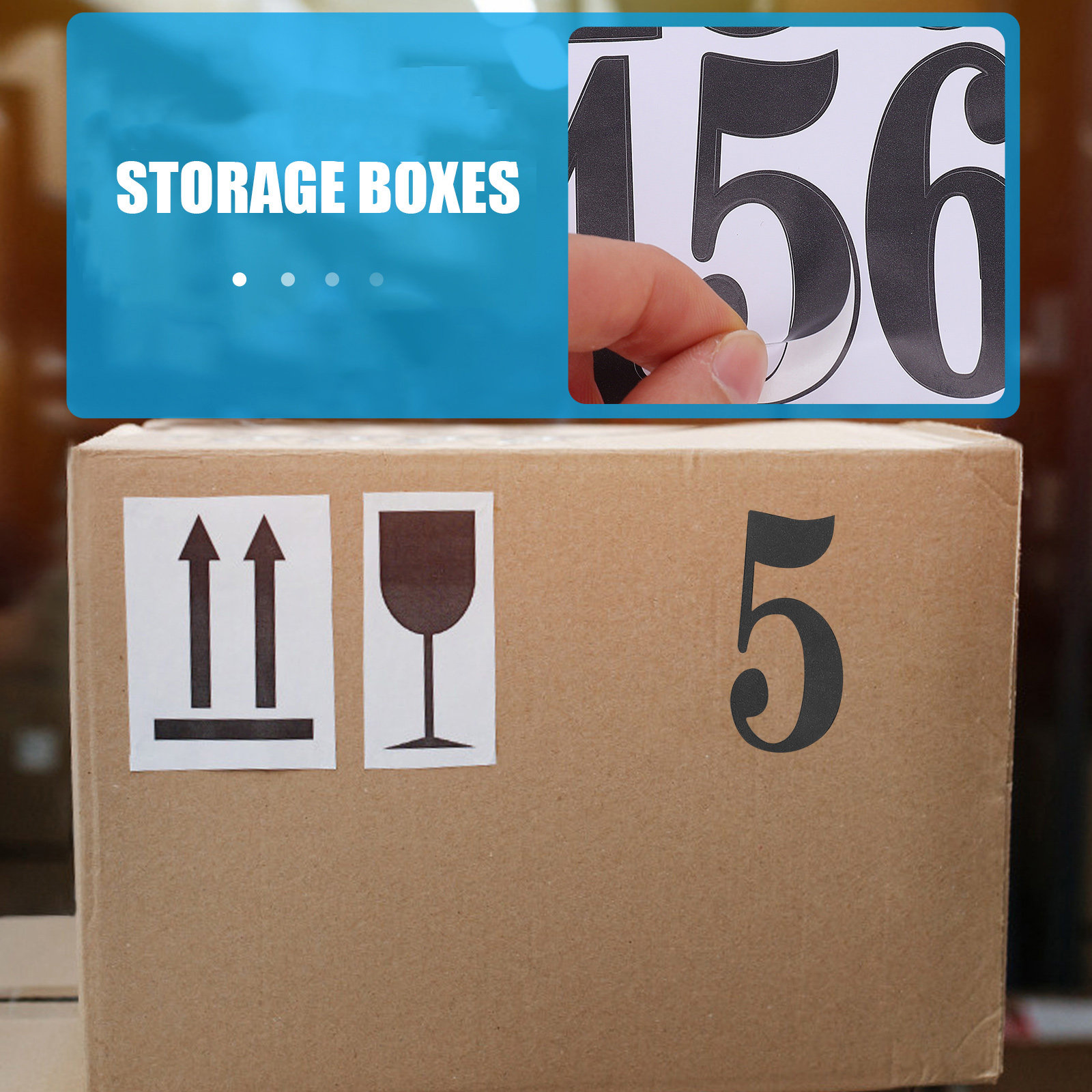 Art And Craft Numbers - 5 Lembar Stiker PVC Tahan Air,