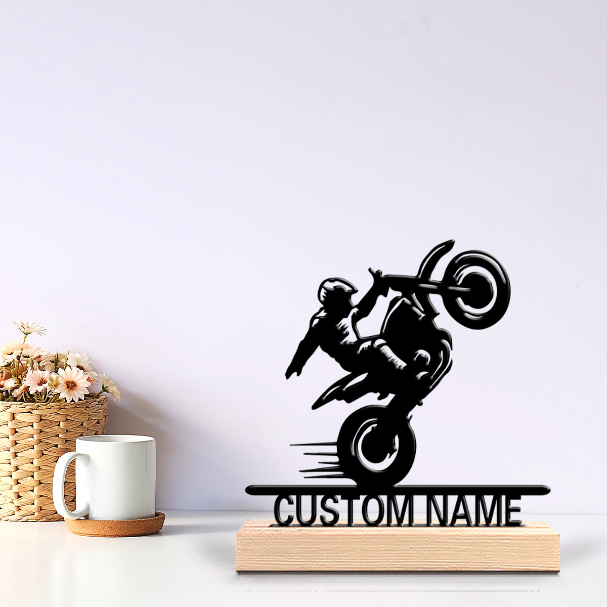 Art Craft Wood - 1pc Patung Logam Sepeda Motor Sederhana