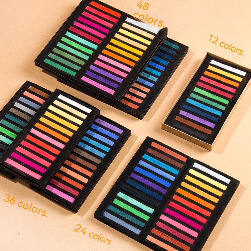 Chalk Pastel Set - 12/24/36/48 warna lembut Master Pastel warna