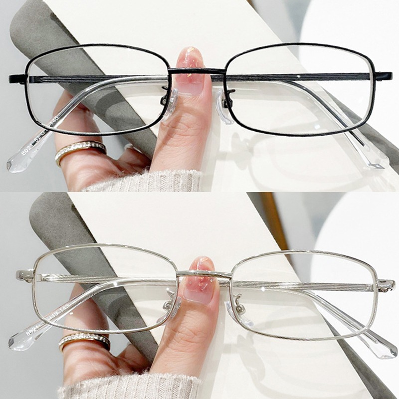 Art Craft Glasses - Kacamata Y2K bingkai persegi logam, kacamata