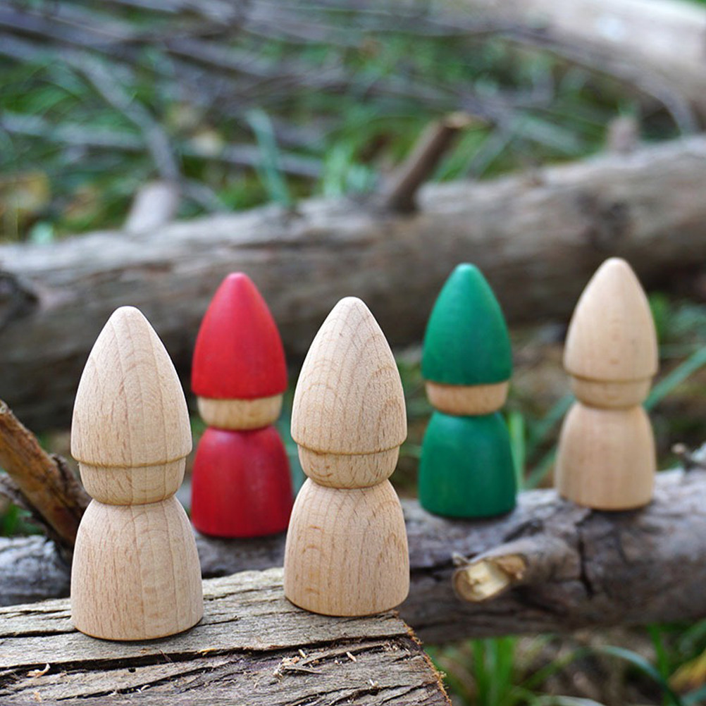 Art Craft Wood - 6 Buah Patung Kayu Tanpa Cat