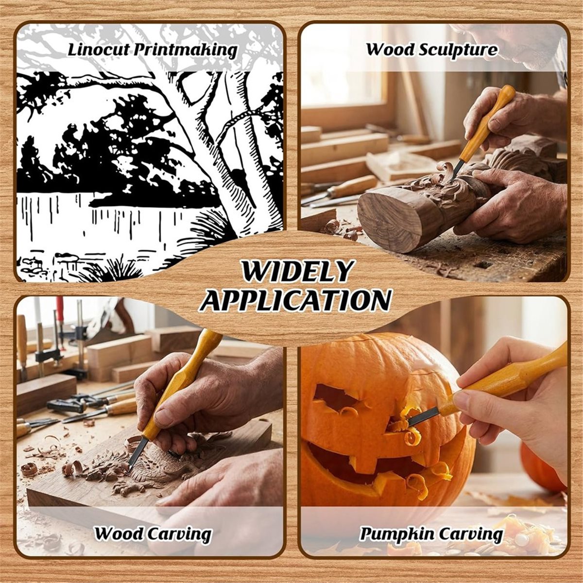 Linocut Carving Tool - 5 Buah Set Alat Ukir untuk