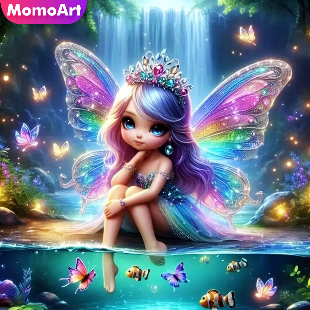 Art Craft Girl - Momoart anak perempuan potret mosaik berlian