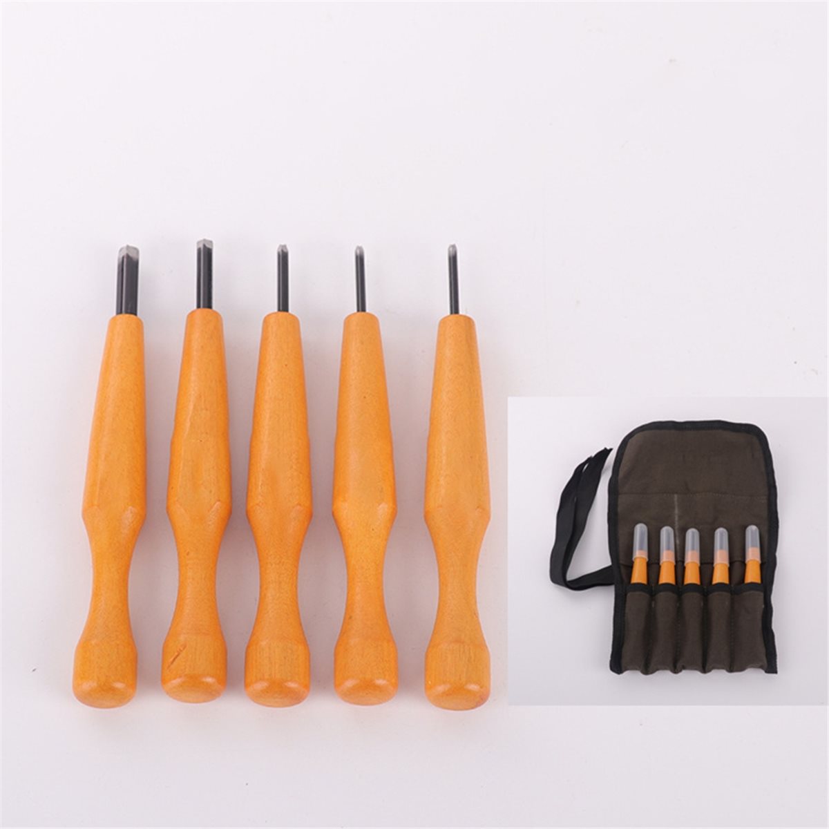 Linocut Carving Tool - 5 Buah Set Alat Ukir -