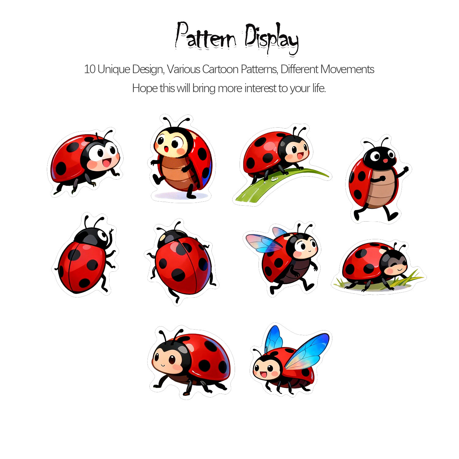 1Roll (500Pcs) 10 Stiker Kepik - Art Craft Ladybug ulasan dan harga
