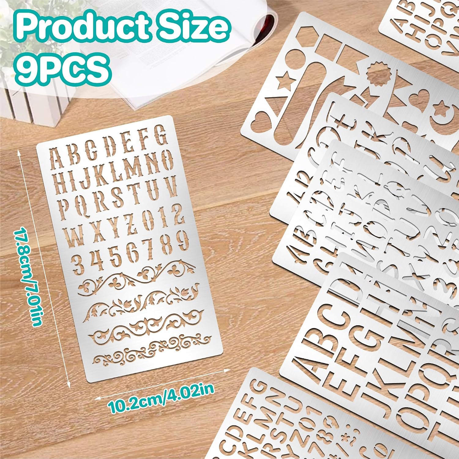 9Pcs Stensil Huruf dan Angka L - Art And Craft Numbers ulasan dan harga