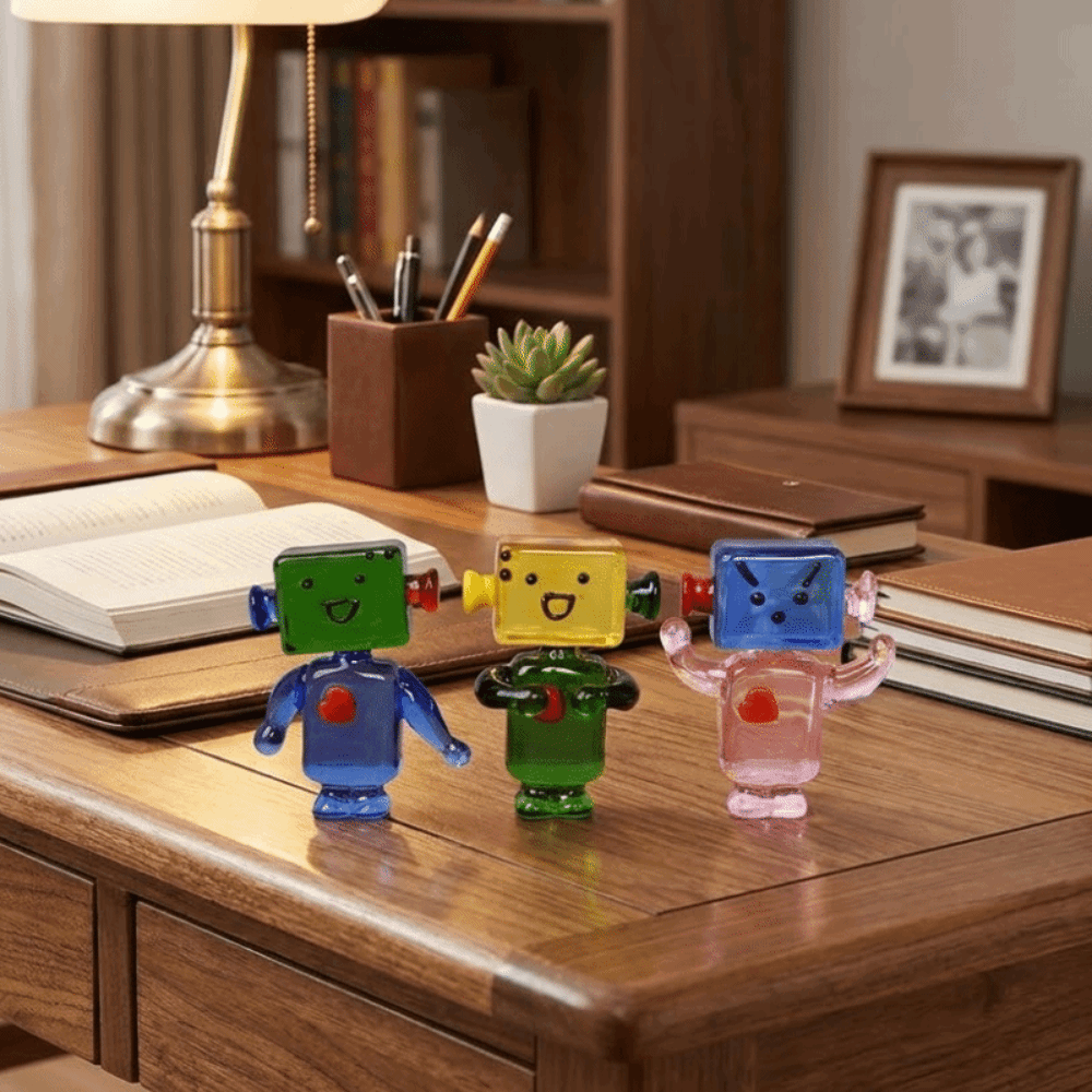 Ornamen Robot Wajah Warna-warn - Art Craft Robot ulasan dan harga