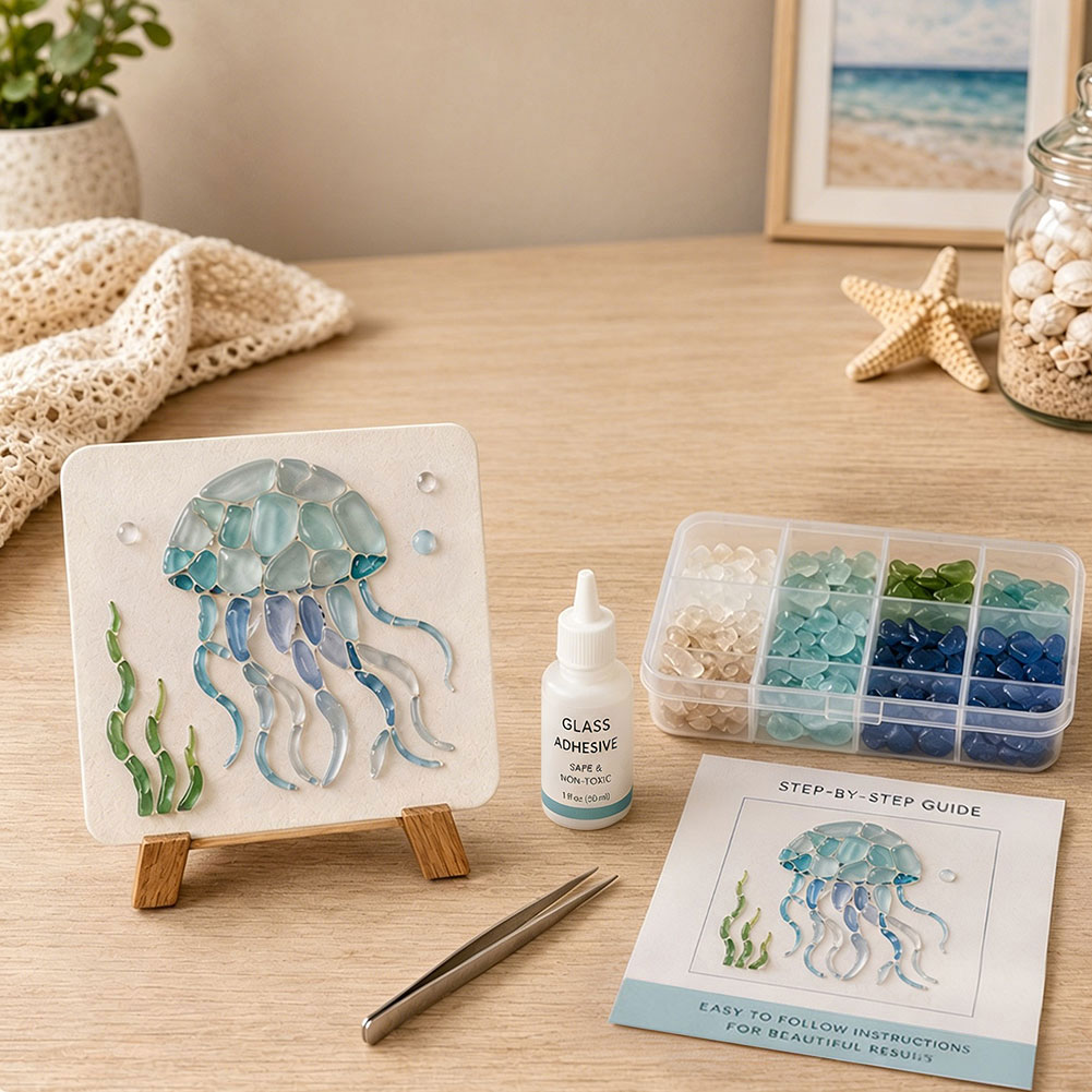 DIY Sea Glass Art Kit Sea Glas - Art And Craft Nature ulasan dan harga