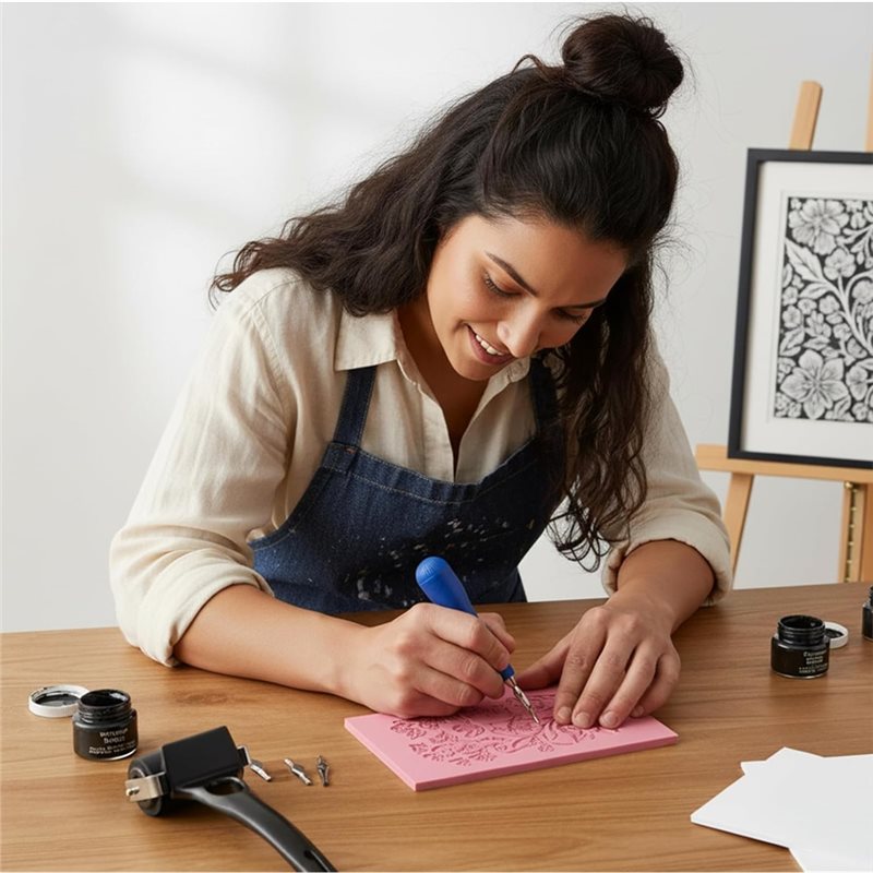 Linoleum Segar Untuk Kit Cetak - Linocut Carving Tool ulasan dan harga