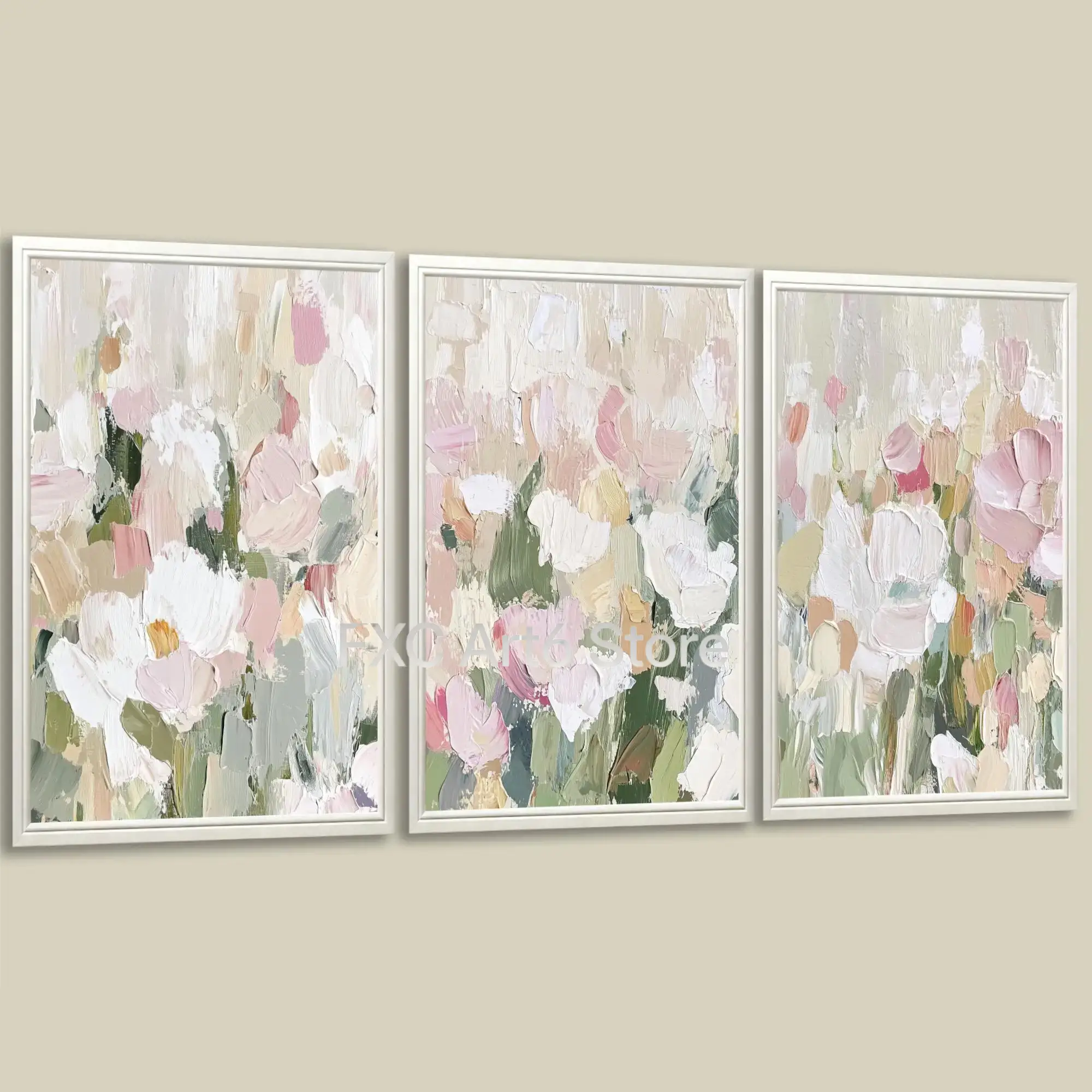 Set Seni Dinding Bunga Abstrak - Painting Knife Palette ulasan dan harga
