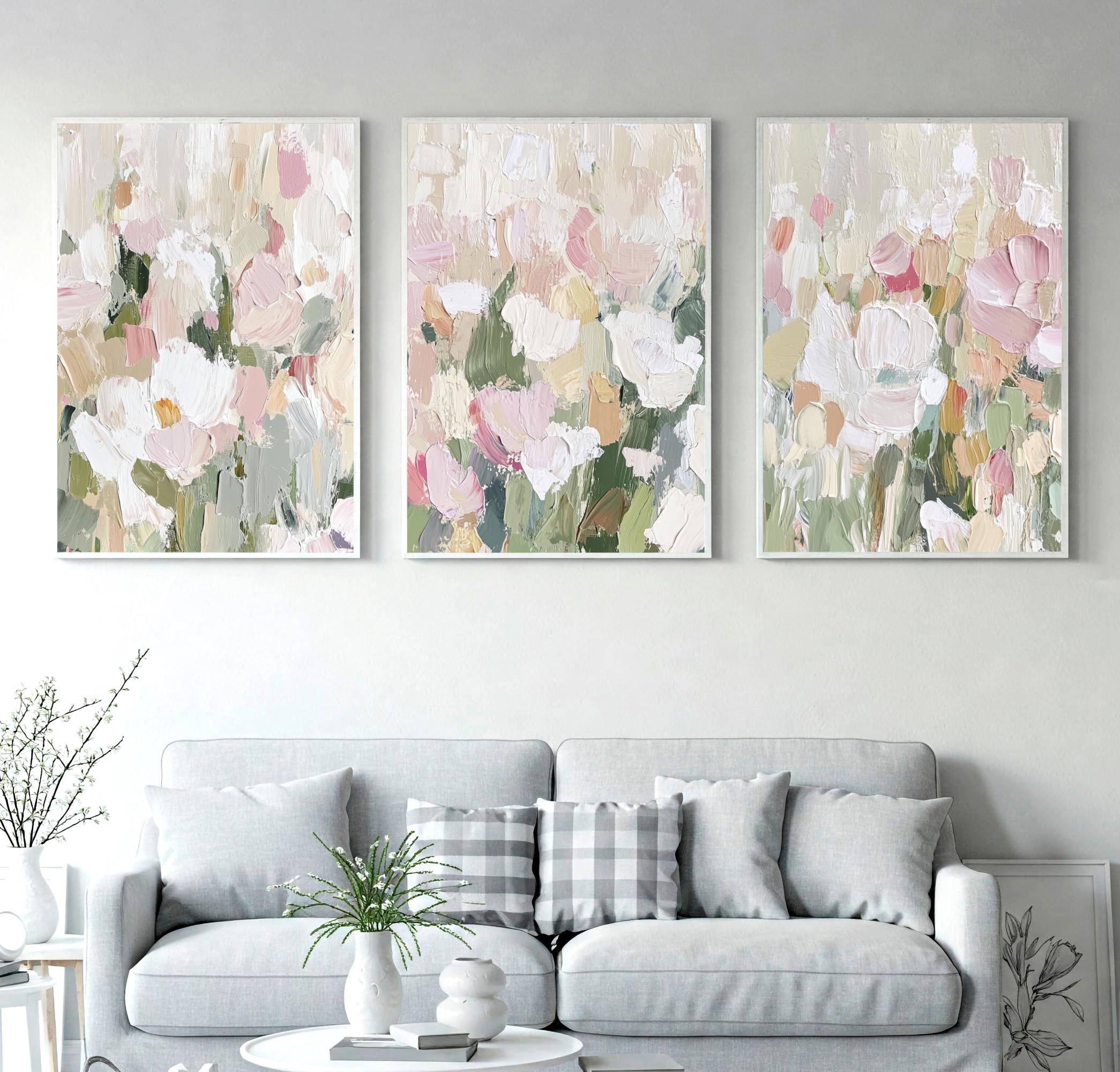 Set Seni Dinding Bunga Abstrak - Painting Knife Palette ulasan dan harga