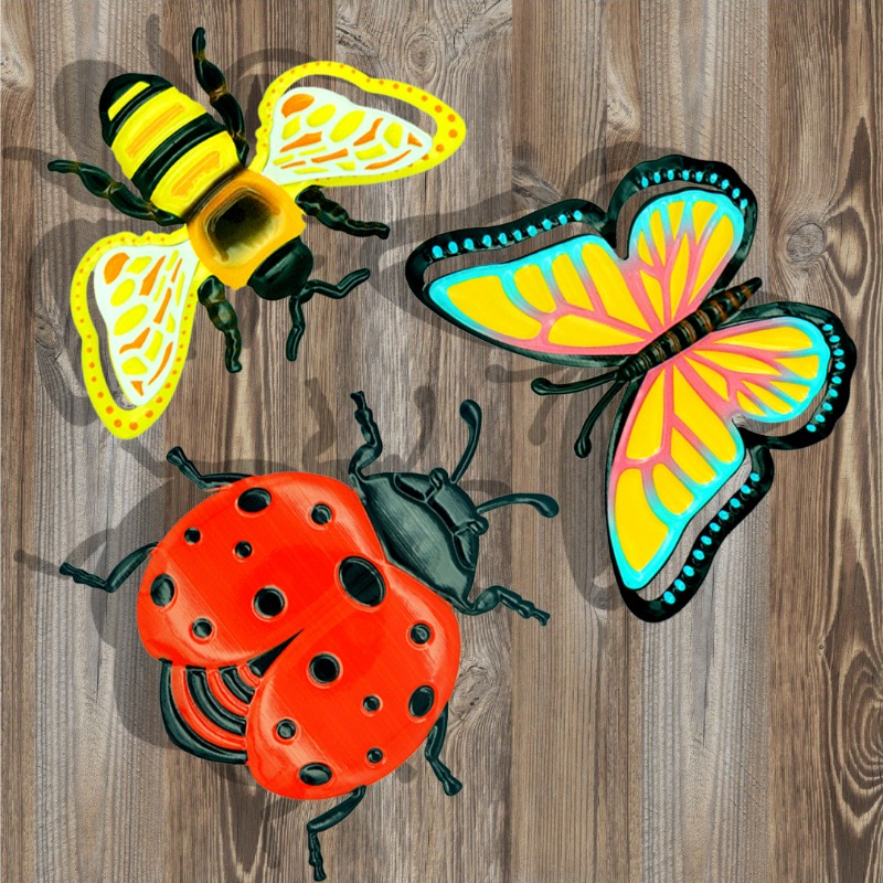 3 Buah Kerajinan Besi Kupu-kup - Art Craft Ladybug ulasan dan harga