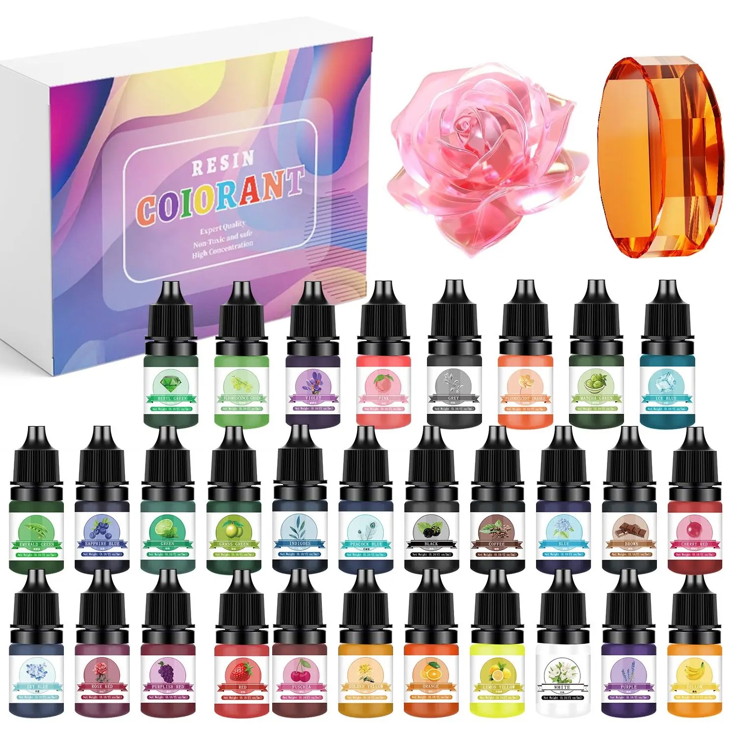 30 Warna 5ml Kit Pigmen Resin  - Resin Pigment Powder ulasan dan harga