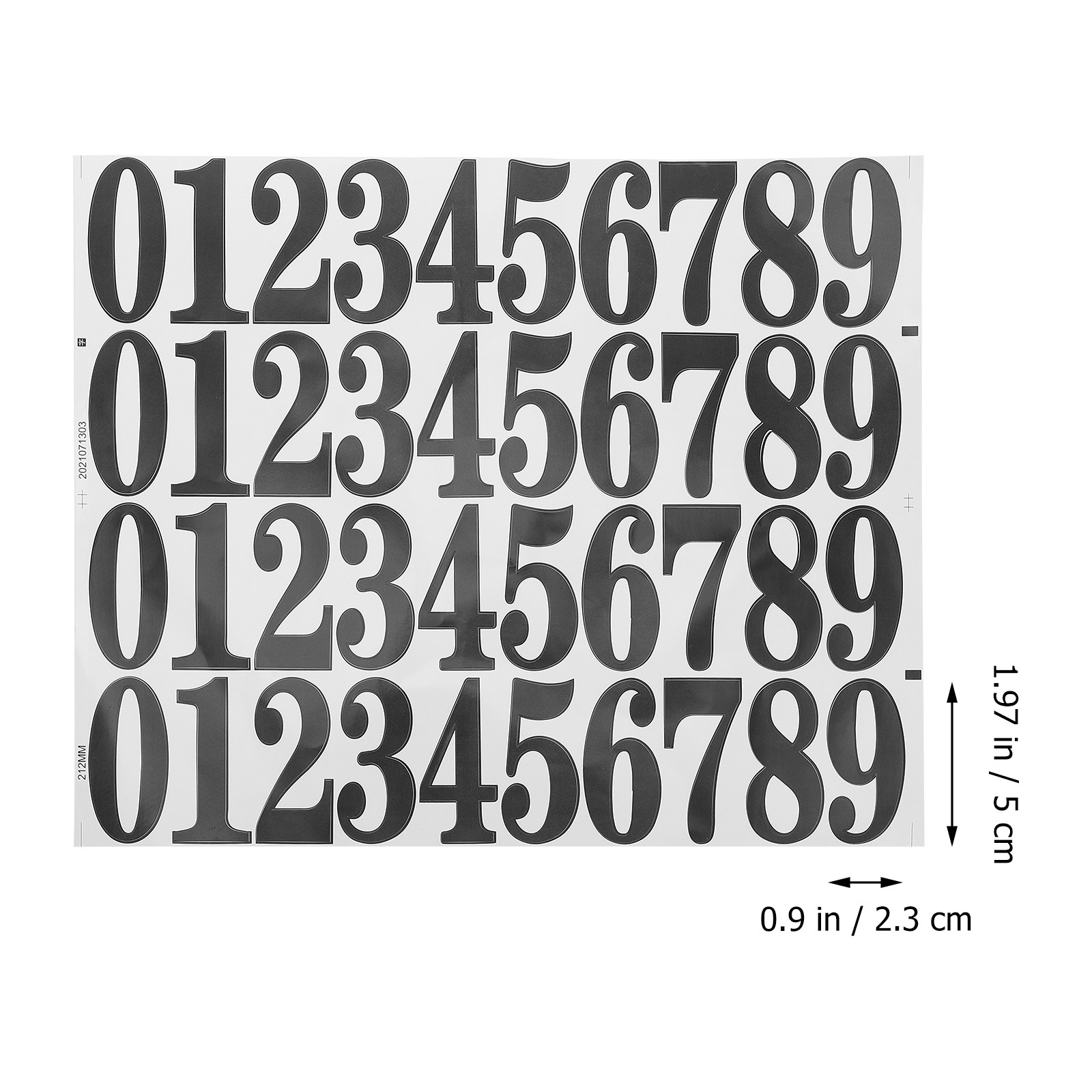 5 Lembar Stiker PVC Tahan Air, - Art And Craft Numbers ulasan dan harga