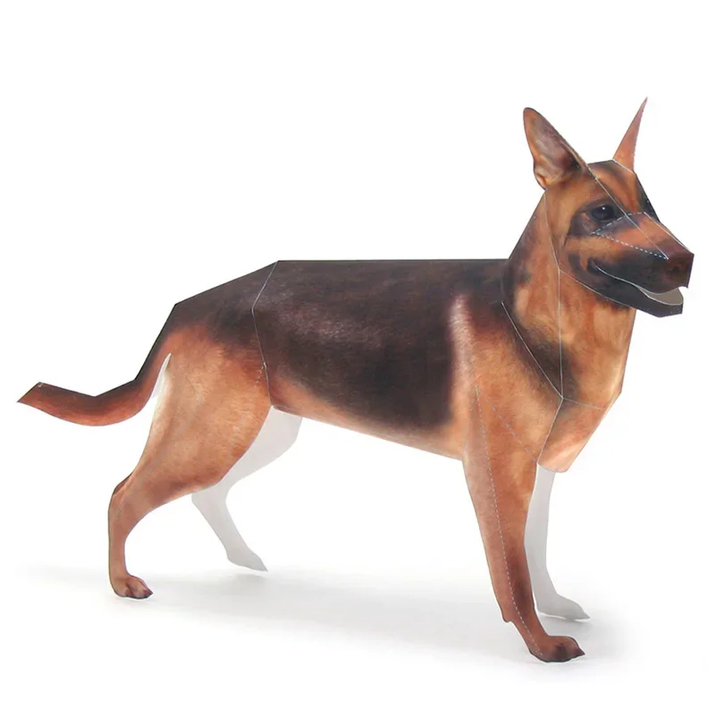 Seni Origami Anjing German She - Art Craft With Cardboard ulasan dan harga