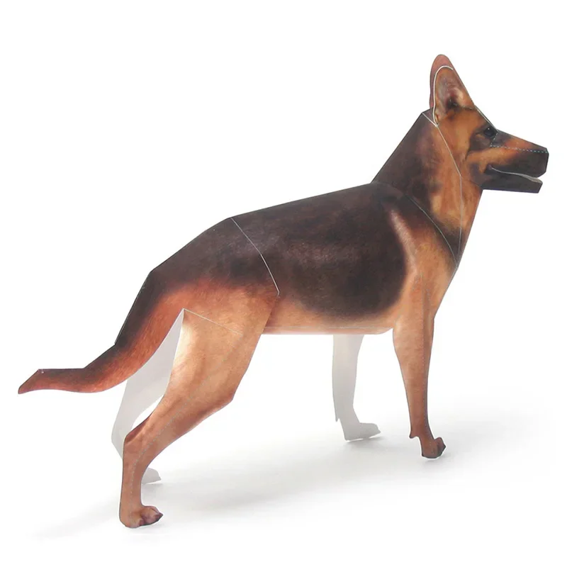 Seni Origami Anjing German She - Art Craft With Cardboard ulasan dan harga