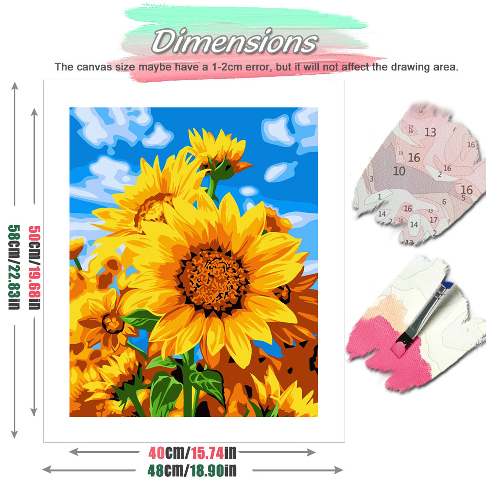 HUACAN Lukisan Minyak DIY deng - Art And Craft Numbers ulasan dan harga