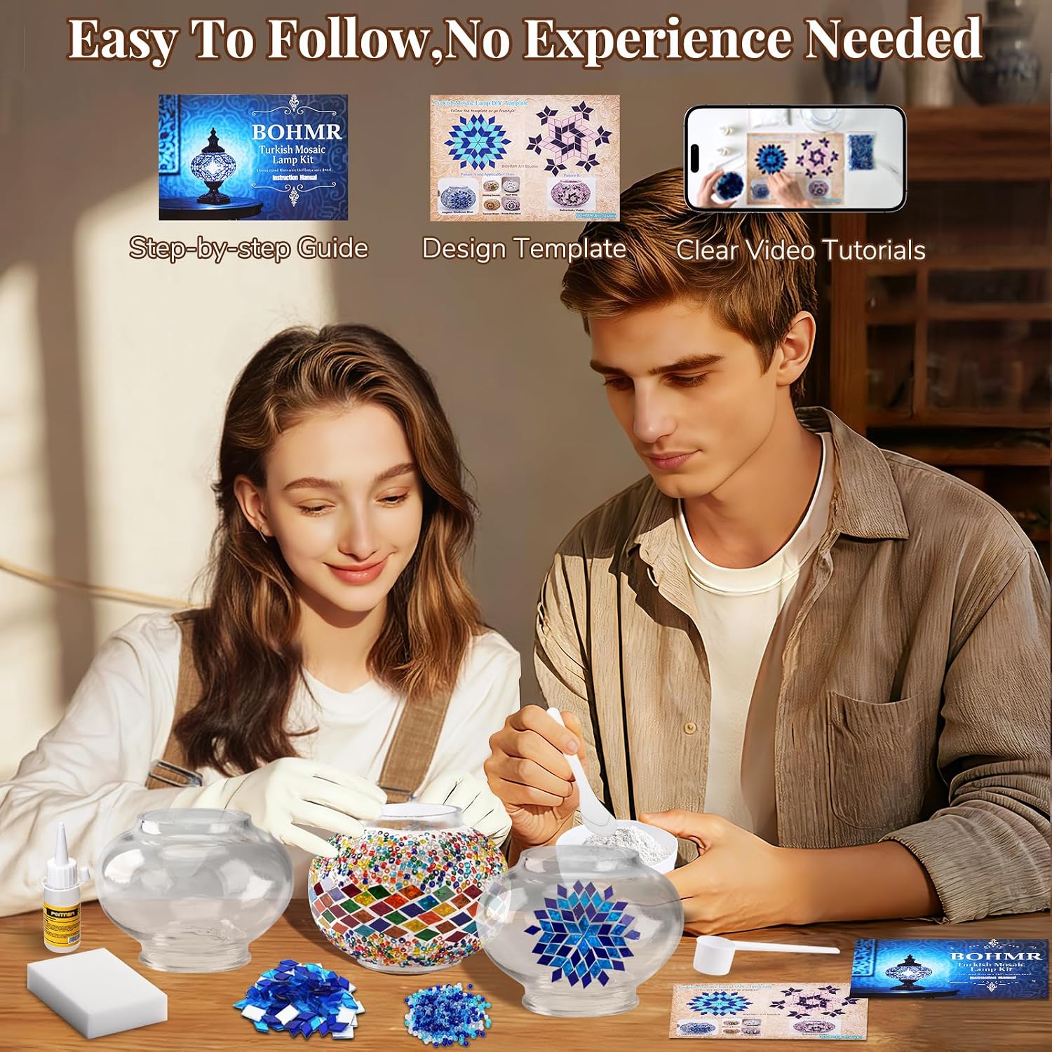 Kit Lampu Mosaik Turki 3 Globe - Art Craft Easy ulasan dan harga