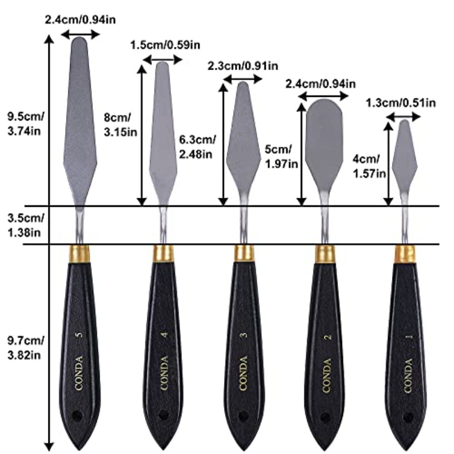 Pisau Palet Lukis Baja Tahan K - Painting Knife Palette ulasan dan harga