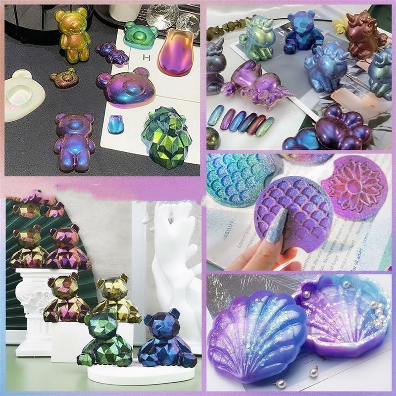 3g cermin bunglon Resin pigmen - Resin Pigment Powder ulasan dan harga