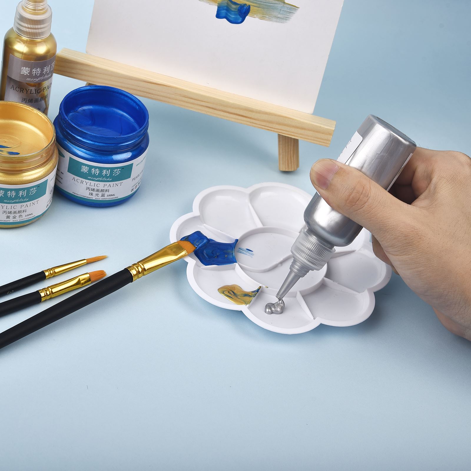 7 warna 60ml/botol pigmen seni - Acrylic Pour Paint ulasan dan harga