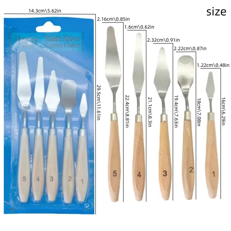 5 Buah Set Pisau Palet Lukis G - Painting Knife Palette ulasan dan harga