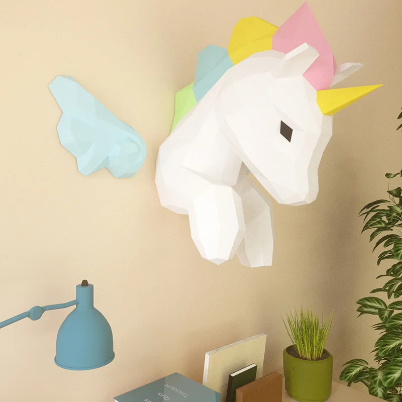 Dekorasi dinding hewan Unicorn - Art Craft With Cardboard ulasan dan harga
