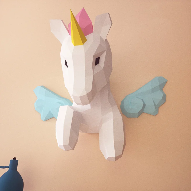 Dekorasi dinding hewan Unicorn - Art Craft With Cardboard ulasan dan harga