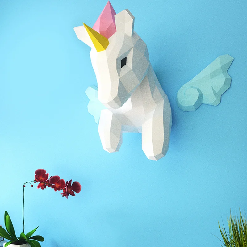 Dekorasi dinding hewan Unicorn - Art Craft With Cardboard ulasan dan harga