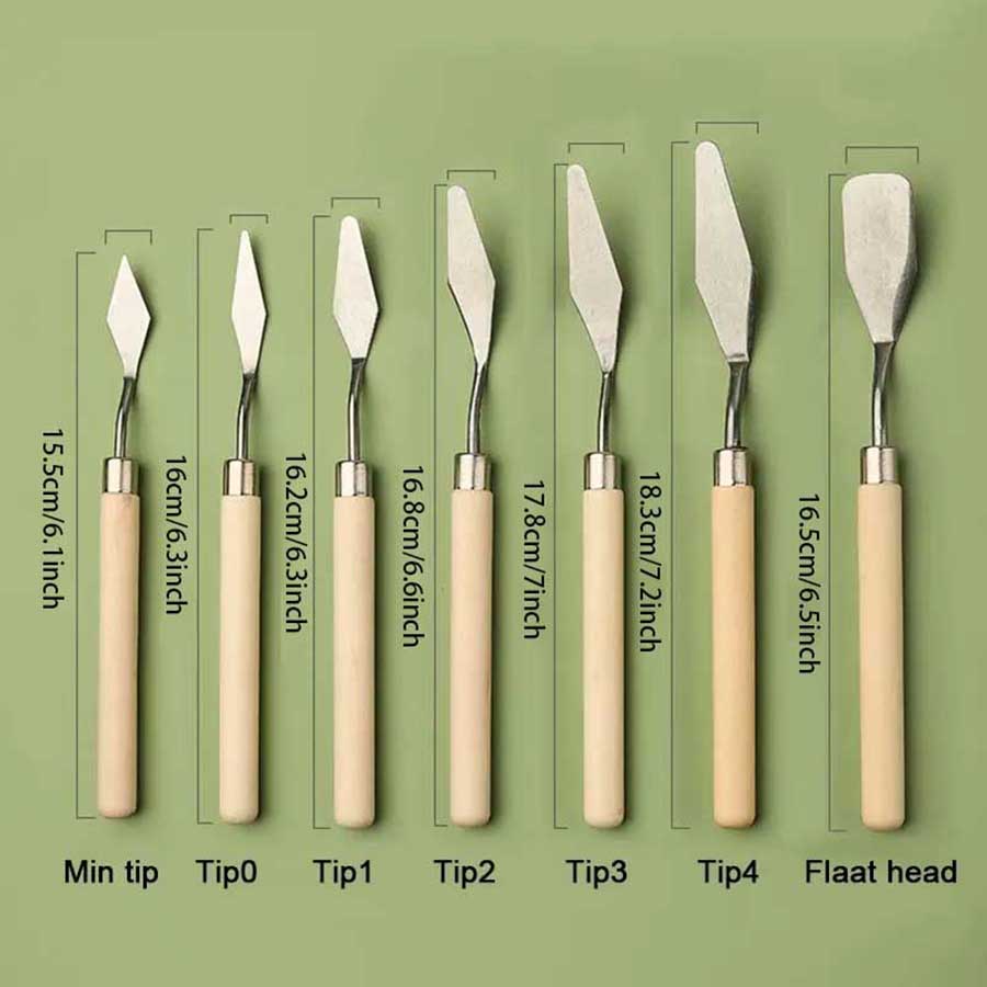 7/14 Buah Set Pisau Lukis Miny - Painting Knife Palette ulasan dan harga