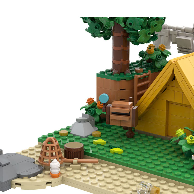 909pcs MOC Model Tenda Pendudu - Art Craft Village ulasan dan harga