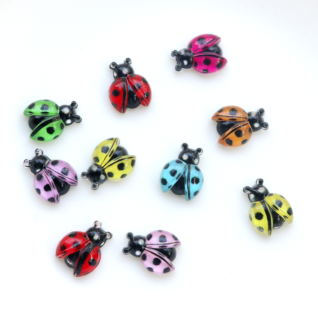 30pcs Mini Cabochon Kumbang Wa - Art Craft Ladybug ulasan dan harga