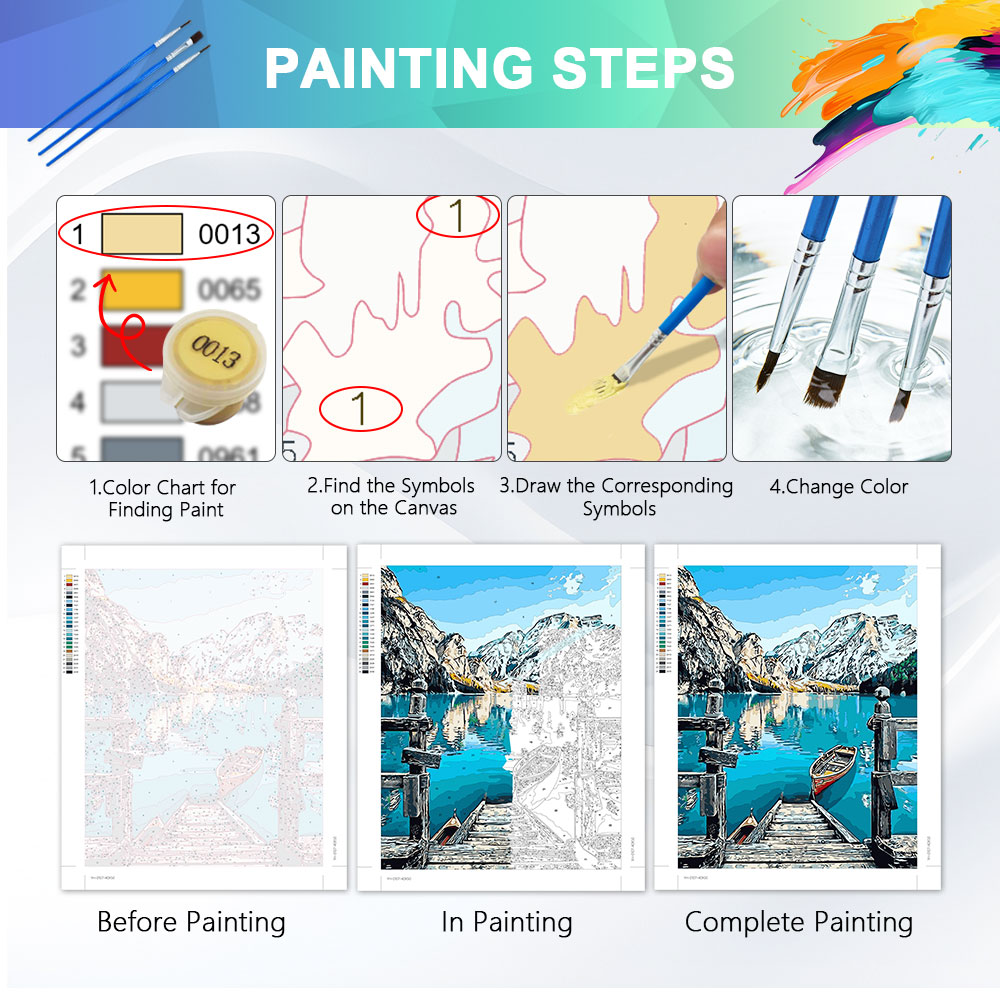 Lukisan HUACAN Dengan Angka Un - Art And Craft Numbers ulasan dan harga