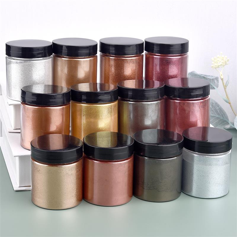50g kilau logam emas perak war - Resin Pigment Powder ulasan dan harga