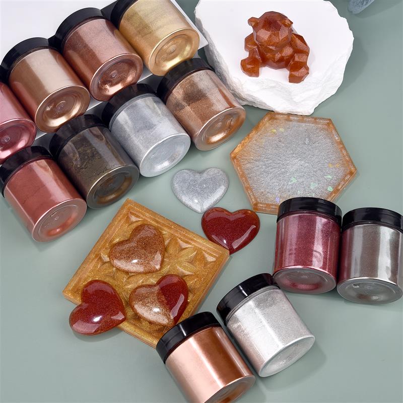 50g kilau logam emas perak war - Resin Pigment Powder ulasan dan harga