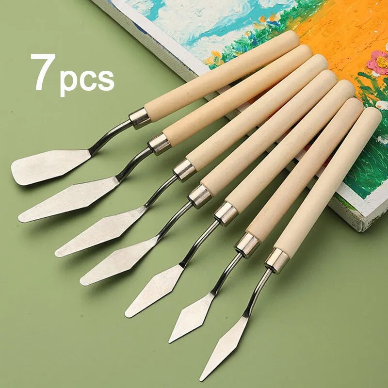 7 Buah Pisau Palet Baja Tahan  - Painting Knife Palette ulasan dan harga