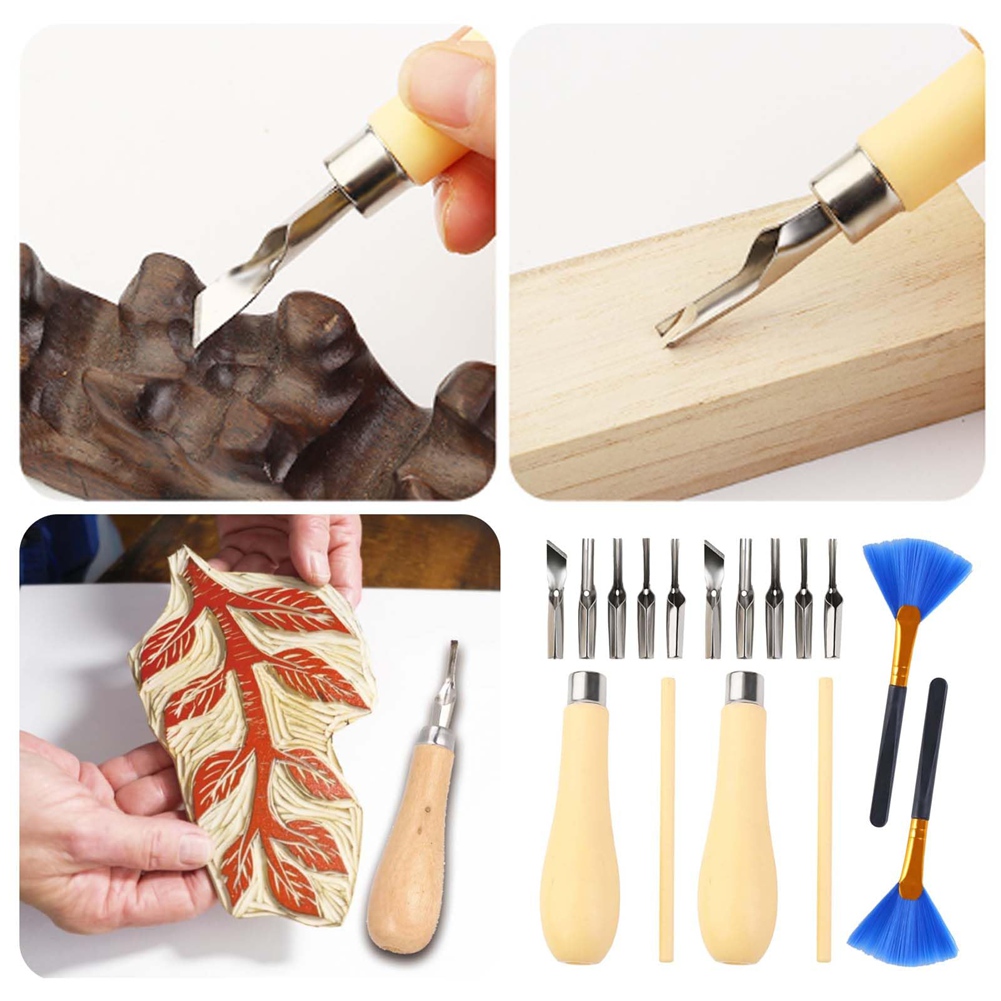 A92P 1 Set Alat Linocut, denga - Linocut Carving Tool ulasan dan harga
