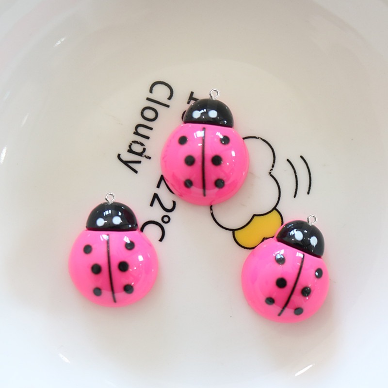 10Pcs Aksesoris Resin Bentuk K - Art Craft Ladybug ulasan dan harga