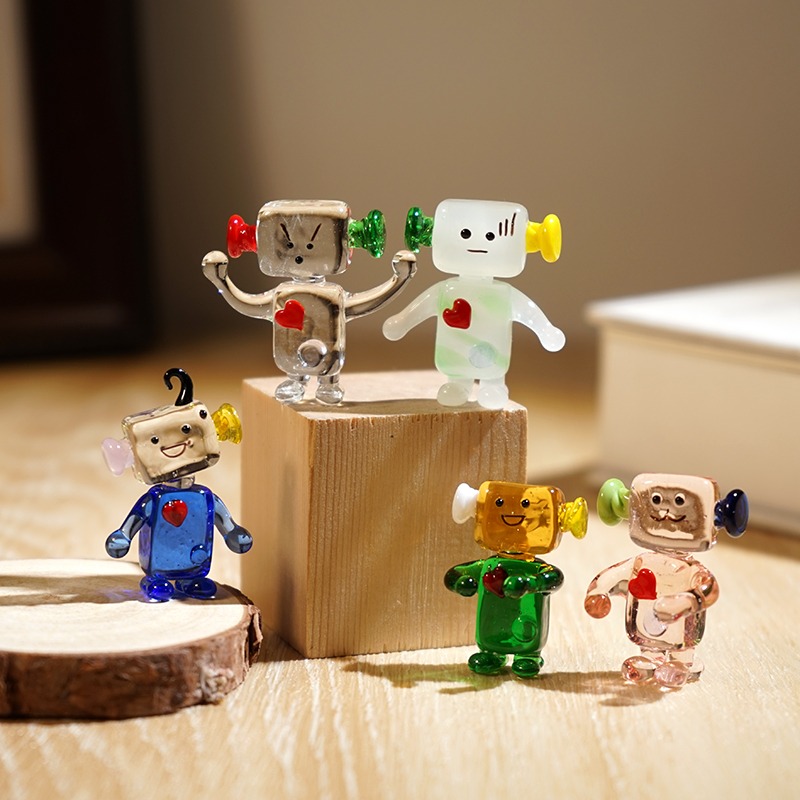 Robot Kaca Miniatur Buatan Tan - Art Craft Robot ulasan dan harga