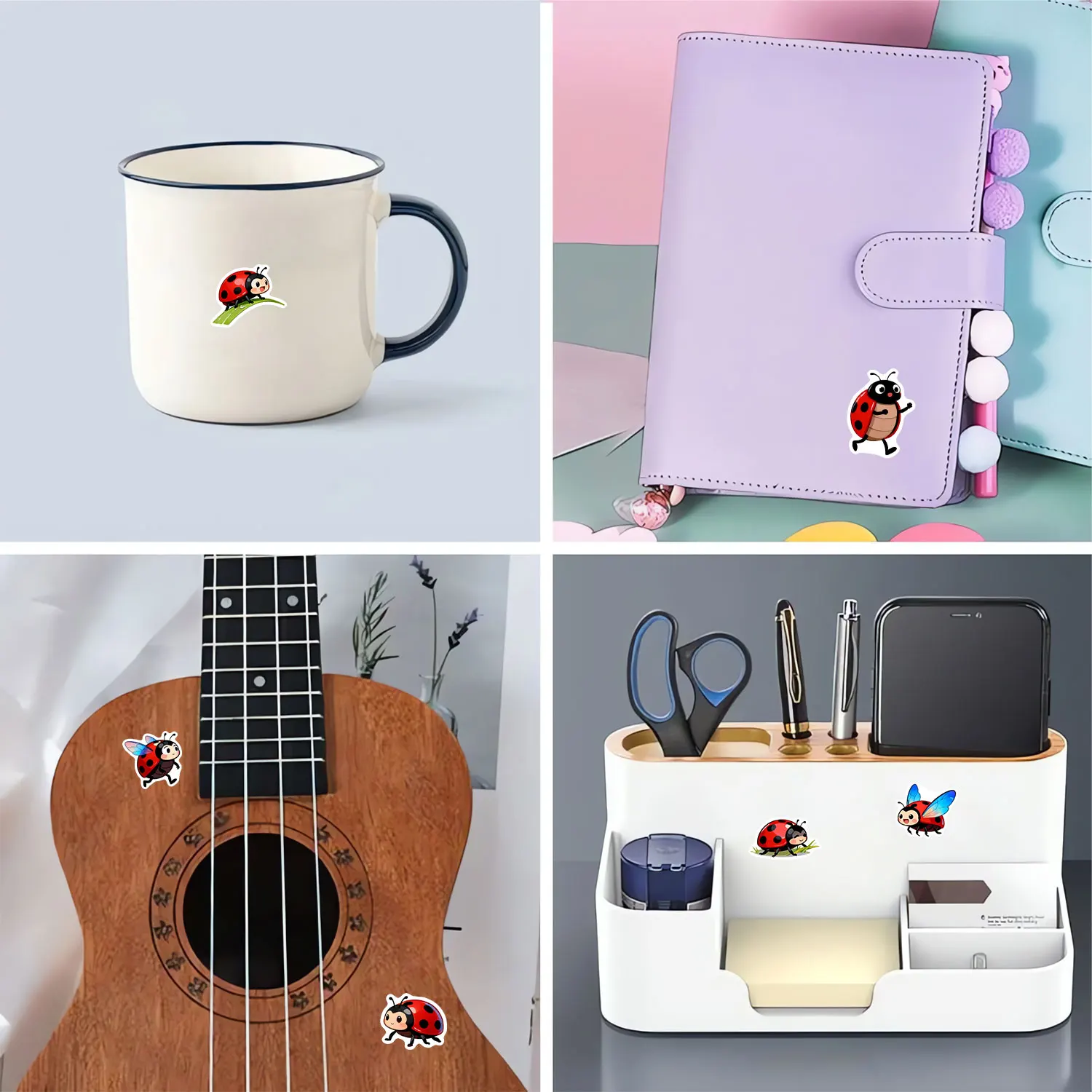 1Rol (500 Buah) 10 Stiker Kumb - Art Craft Ladybug ulasan dan harga