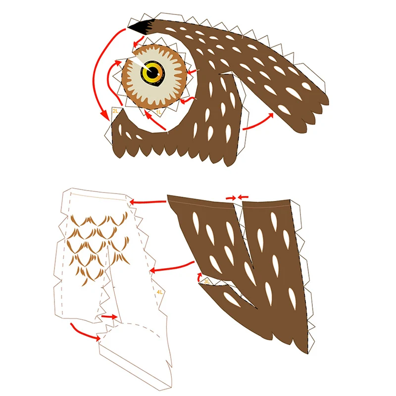Burung hantu kecil Origami sen - Art Craft With Cardboard ulasan dan harga