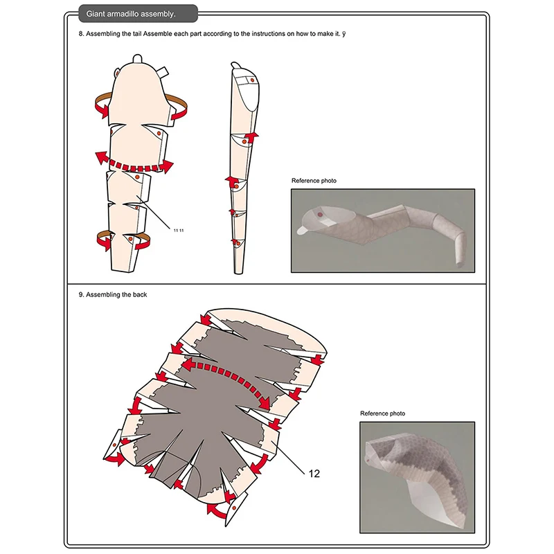 Armadillo seni Origami Mini 3D - Art Craft With Cardboard ulasan dan harga